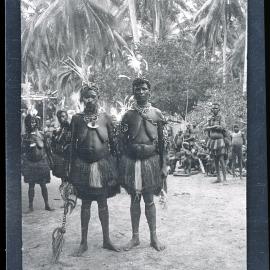 [Manum Island, New Guinea] Two Girls of Awar who led the Dancers in the Fish-Hawk Dance Celebrating the New Gong
