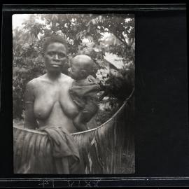 [Manum Island, New Guinea] A Woman of Nubia or Awar with her Baby