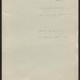 Correspondence with HG Chapman, 1926-1927