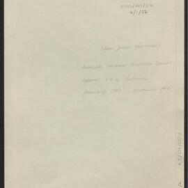 Correspondence with TGB Osborn