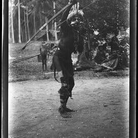 [Manum Island, New Guinea] Nubia Dances: the Leader in the Bird Shooting Dance