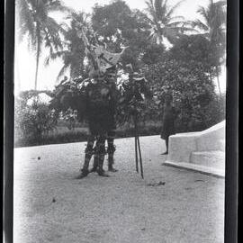 [Manum Island, New Guinea] Nubia Dances: the Leader and his Partner Slowly Approach the Main Body of the Dancers