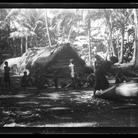[Manum Island, New Guinea] Mamboti Shaping his new Canoe