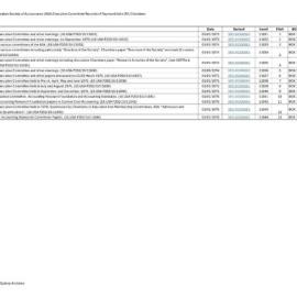 Index to Australian Society of Accountants (ASA) Executive Committee Records of Raymond John (RJ) Chambers 