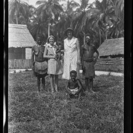 [Manum Island, New Guinea] Mrs Wauchope, Pat and a Woman and Baby from the Hinterland