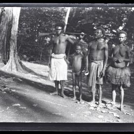 [Manum Island, New Guinea] Barigam guma and Joseph outside my [Wedgwood] House