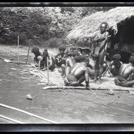 [Manum Island, New Guinea] Making the Sail for Yabururu’s Canoe