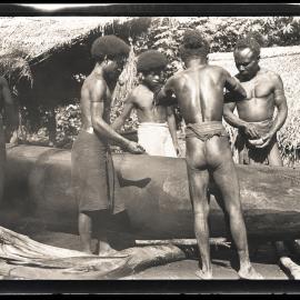 [Manum Island, New Guinea] Canoe Painting at Yabururu's