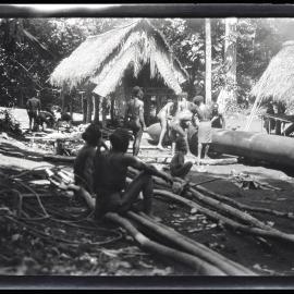[Manum Island, New Guinea] Painting the Buriata Canoe at Gabuzi's