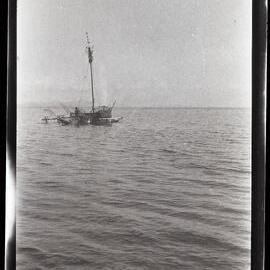 [Manum Island, New Guinea] The Canoe is Launched and Sent out to Sea Without its Sail