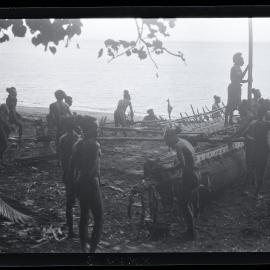 [Manum Island, New Guinea] Mamboti’s Canoe. One Stage in the Canoe Making