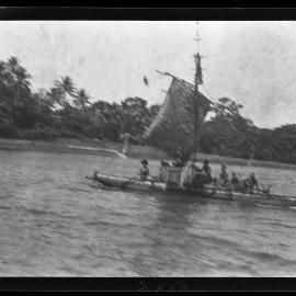 [Manum Island, New Guinea] Mamboti's New Canoe Taken from the Deck of the New Waia Canoe