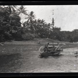 [Manum Island, New Guinea] Mamboti's New Canoe Taken from the Deck of the New Waia Canoe