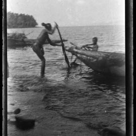 [Manum Island, New Guinea] Magicking a Canoe Preparatory to Setting off on an Over­seas Trip