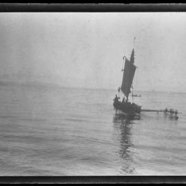 [Manum Island, New Guinea] The Waia Canoe Returns from Overseas, circa 9 am