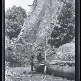 [Manum Island, New Guinea] Children Fishing with Small Traps