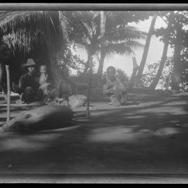 [Manum Island, New Guinea] In Mamboti’s Homestead. The Pig is now Fastened Securely