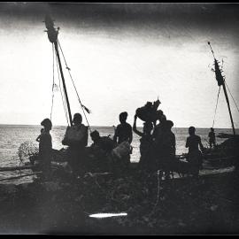 [Manum Island, New Guinea] Bringing Food and Cargo to the Canoe