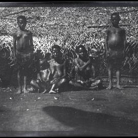 [Manum Island, New Guinea] ’Osinegu and Zabe’s Wife with Some of the Homestead Children at Intau’s