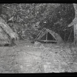 [Manum Island, New Guinea] Uburam's Homestead with Ade’e’s Maternity Hut in Process of Being Built