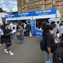 Semester 1 2025 Welcome Fest - Harvey Norman Stall in Front of Quadrangle