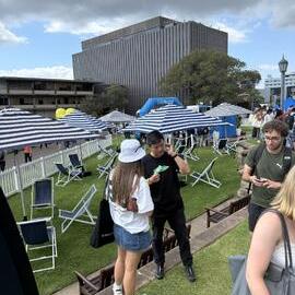 Semester 1 2025 Welcome Fest - Quadrangle Front Lawns Looking Towards Fisher Library