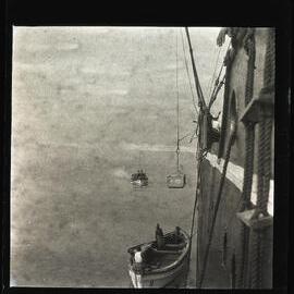 [Ocean Island] Landing Explosives from the Deck of the Nauru Chief 
