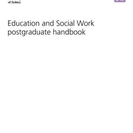 Education and Social Work Postgraduate Handbook 2010