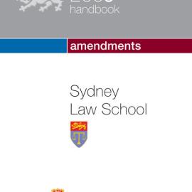 Sydney Law School Handbook 2008 - Amendments