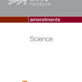Science Handbook 2008 - Amendments