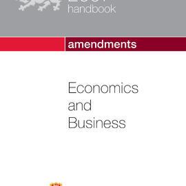 Economics and Business Handbook 2007 - Amendments