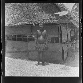 [Narau] Domawaije of Anetan Wearing a ridi Outside his House