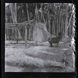 [Narau] A Man of Anibari Mending his Nets: Hand-made with Trade Cord and Lead Sinkers