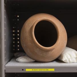 Pots on Shelves in the Nicholson Museum Store