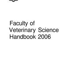 Faculty of Veterinary Science Handbook 2006