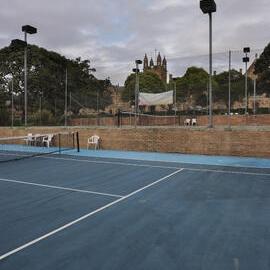 Tennis Courts on the Chau Chak Wing Museum Site