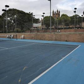 Tennis Courts on the Chau Chak Wing Museum Site