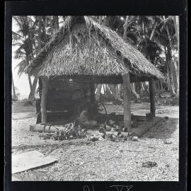 [Narau] A Woman Preparing Pandanus Leaves for Mat Making (Nibök Dist[rict])
