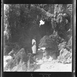 [Narau] Simon at the Entrance to the Passageway to the Land of the Dead. From the NE [Northeast] Side