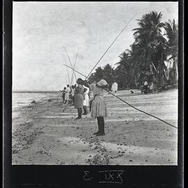 [Narau] Women Lined up on the Beach Preparing for the Competition