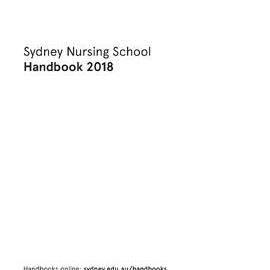 Sydney Nursing School Handbook 2018