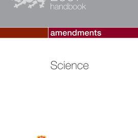 Science Handbook 2007 - Amendments