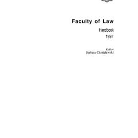 Faculty of Law Handbook 1997