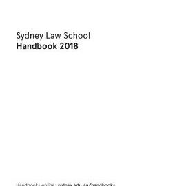 Sydney Law School Handbook 2018
