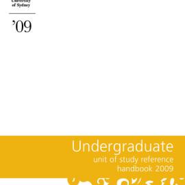 Undergraduate Unit of Study Reference Handbook 2009