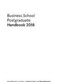 Business School Postgraduate Handbook 2018