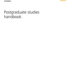 Postgraduate Studies Handbook 2010