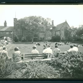 People Sitting on the Botany Lawn