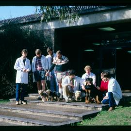 Group Outside the Veterinary Hospital and Clinic