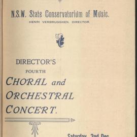 Director's Fourth Choral and Orchestral Concert